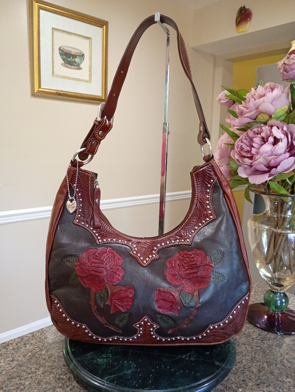 American West Genuine Leather Hobo Purse